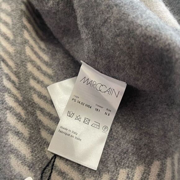 NWT Marc Cain Grey Fringe Coat Jacket Size N5 US Size 12 New - Picture 10 of 14